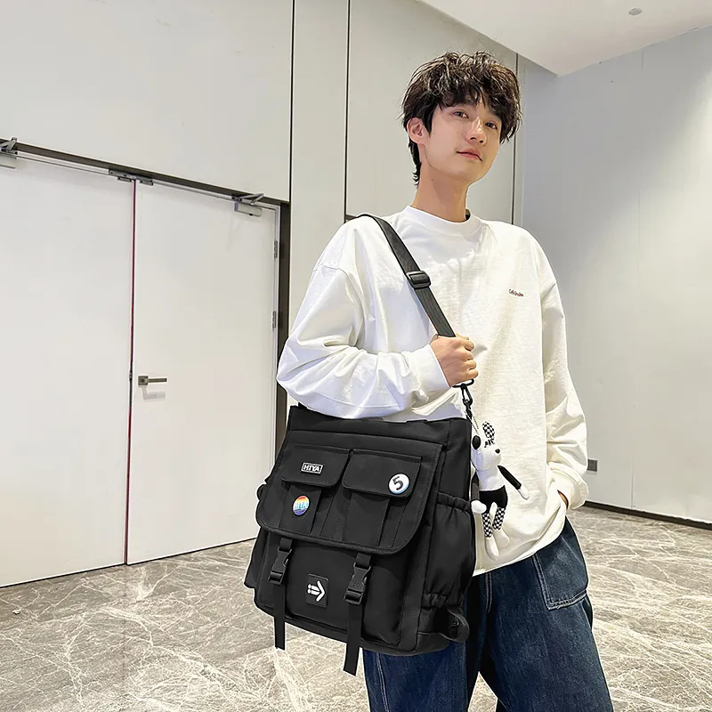 GOBLIN SHARKS 1759 Nylon Shoulder Bag Regular Unisex White/Black/Gray/Khaki/Blue-8