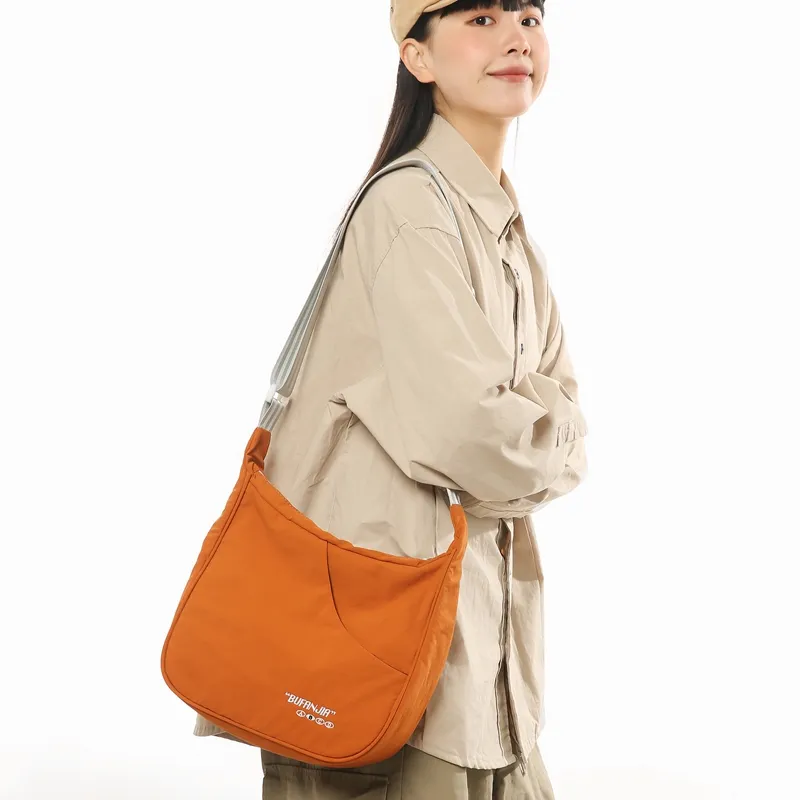 GOBLIN SHARKS 1759 Nylon Crossbody Bag Shoulder Bag Regular Unisex White/black/orange/green-15