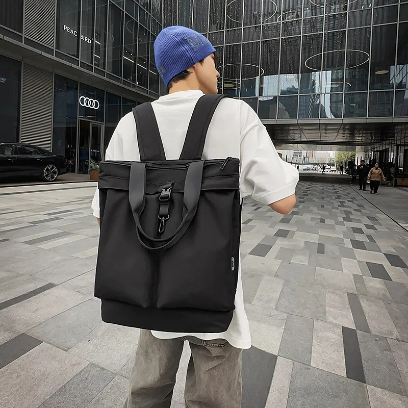 GOBLIN SHARKS 1759 Nylon Backpack Double Shoulder Bag Regular Unisex Multicolor-2