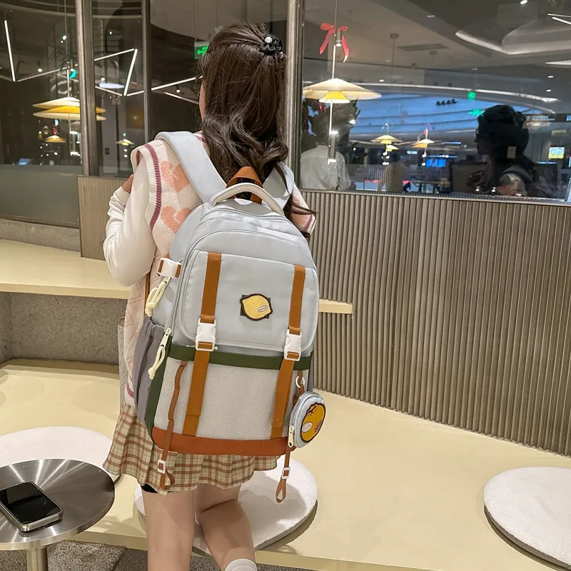GOBLIN SHARKS 1759 Nylon Backpack Unisex White/Black/Red/Gray-19