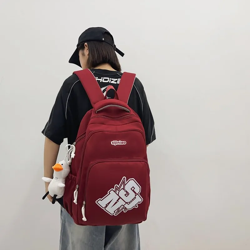 GOBLIN SHARKS 1759 Nylon Backpack Regular Unisex White Black Blue Pink Red-17