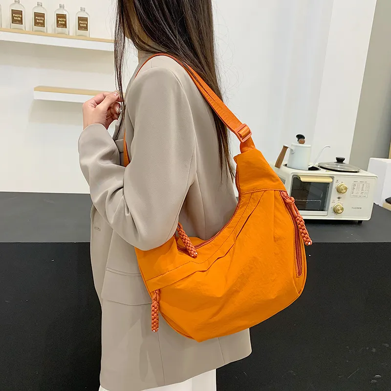 GOBLIN SHARKS 1759 Canvas Bag, Shoulder Bag, Crossbody Bag Regular Unisex Black/Ecru/Orange/Gray-13