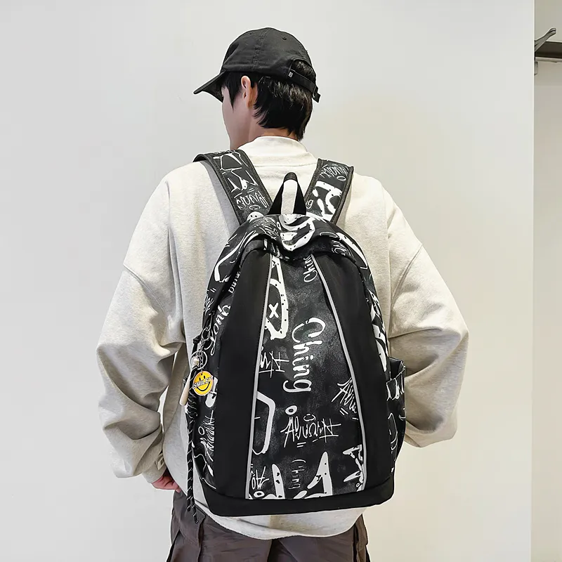 GOBLIN SHARKS 1759 Nylon Backpack Regular Unisex Black/Gray/Blue-5