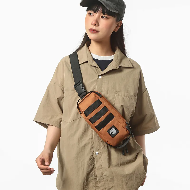 GOBLIN SHARKS 1759 Nylon Sling Bag Unisex Gray/Black/Khaki/Orange/Green-14