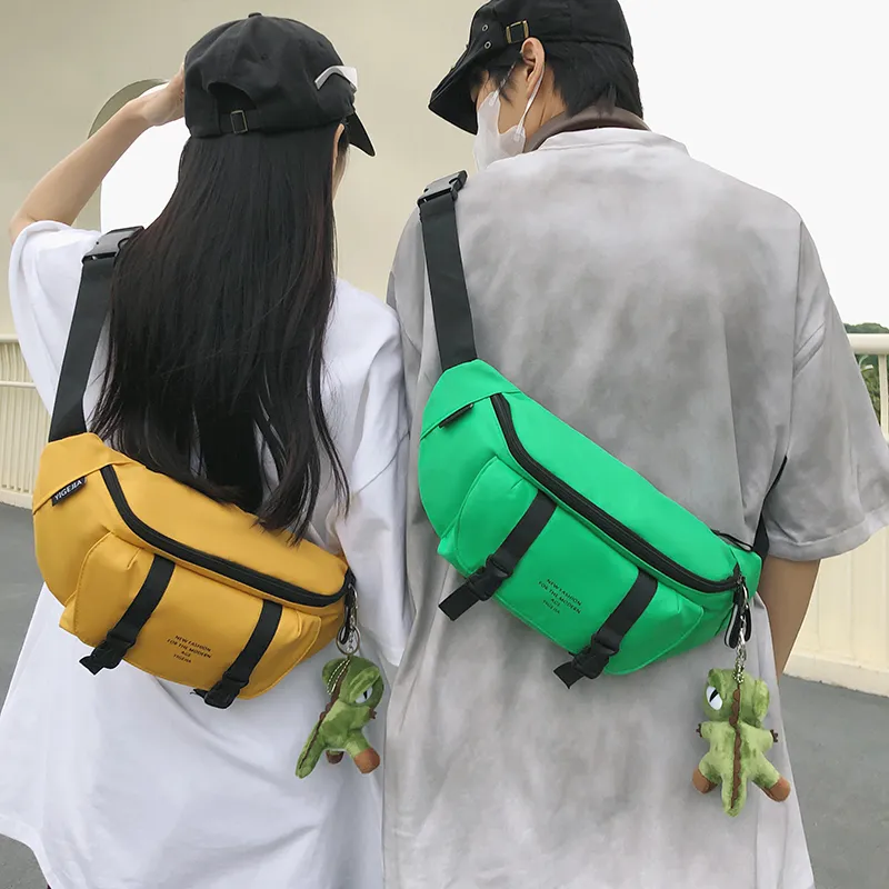 GOBLIN SHARKS 1759 Nylon Sling Bag Regular Unisex Black/Yellow/Green/Blue/Burgundy-10