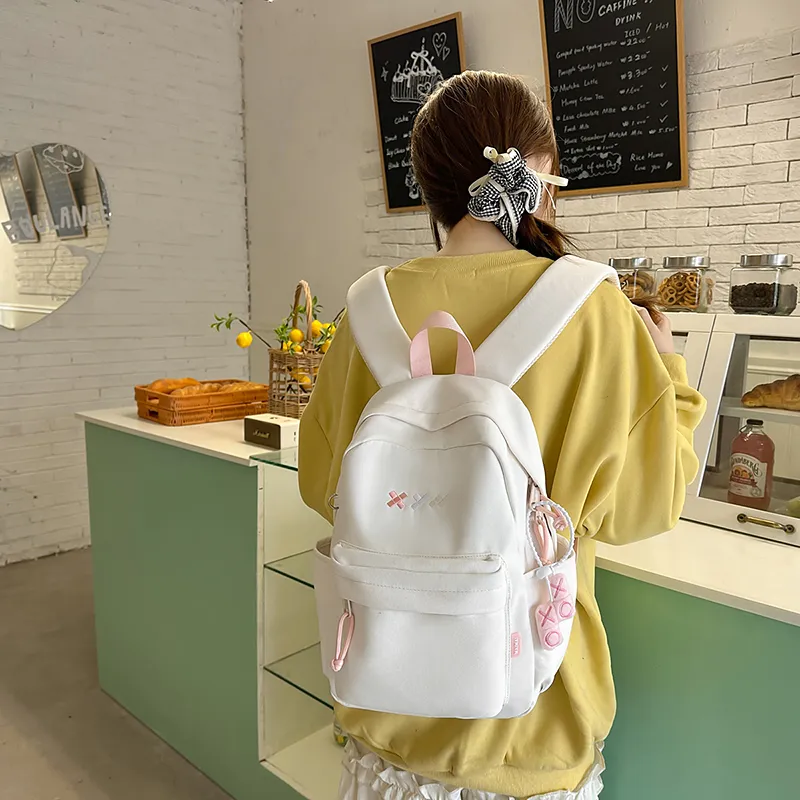 GOBLIN SHARKS 1759 Nylon Backpack Regular Unisex Blue/Black/White/Pink/Yellow/Red-14