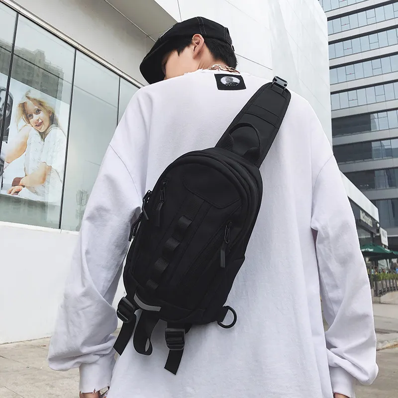 GOBLIN SHARKS 1759 Nylon Shoulder Bag Crossbody Bag Backpack Sling Bag Regular Unisex White/Black/Red/Yellow-8
