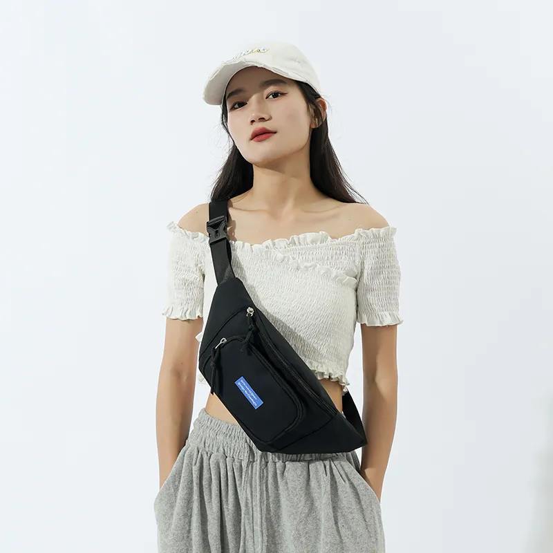 GOBLIN SHARKS 1759 Nylon Fanny Pack Unisex White/Black/Pink/Orange/Lake Blue/Green-9