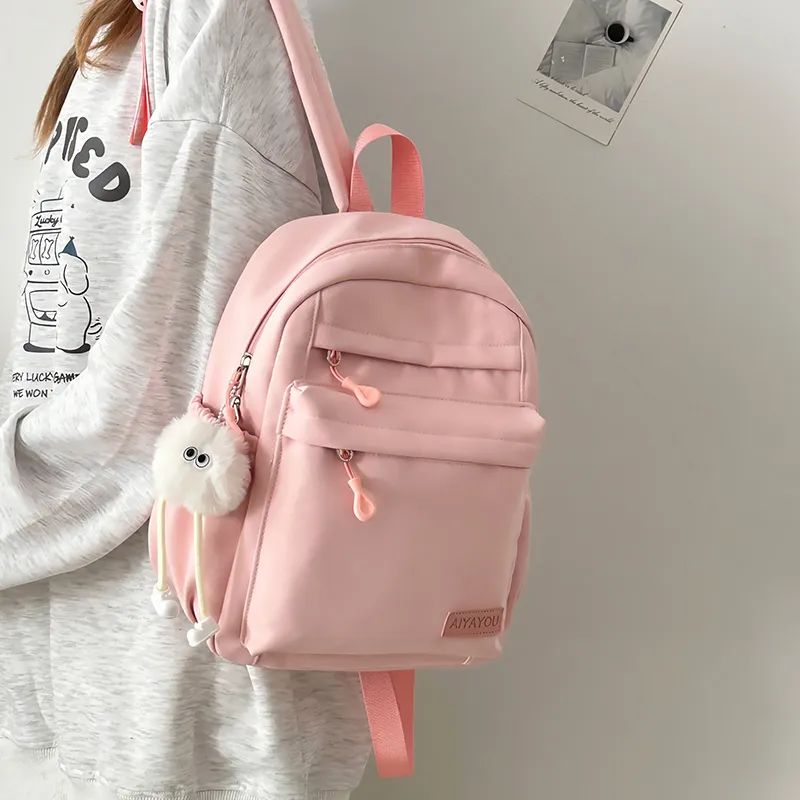 GOBLIN SHARKS 1759 Nylon Backpack Regular Unisex White/Black/Pink/Blue/Yellow/Green-13