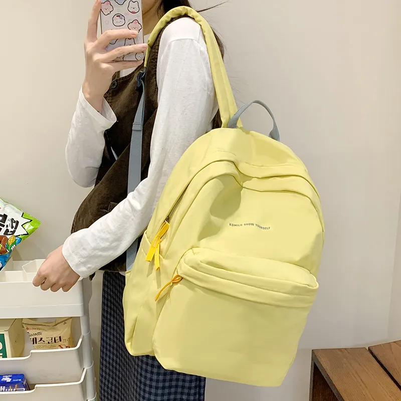 GOBLIN SHARKS 1759 Nylon Fabric Backpack Unisex Blue/Yellow/Pea Green/Green/Purple/Black-10