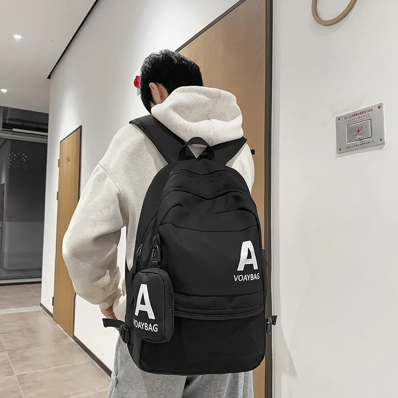 GOBLIN SHARKS 1759 Nylon Backpack Regular Unisex Black/White/Gray/Khaki-1