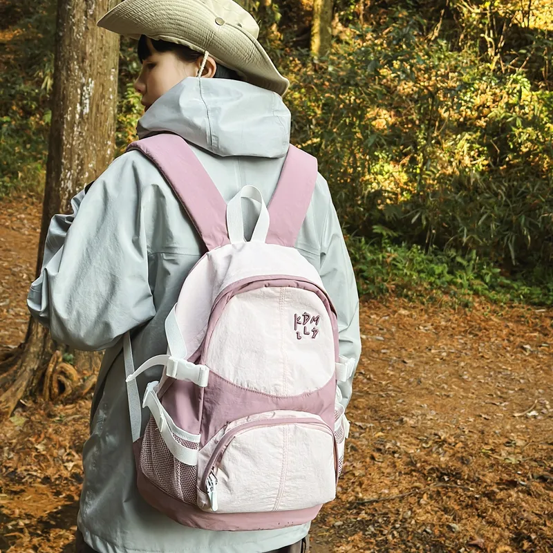 GOBLIN SHARKS 1759 Nylon Backpack Regular Unisex Gray/Black/Pink/Blue-16