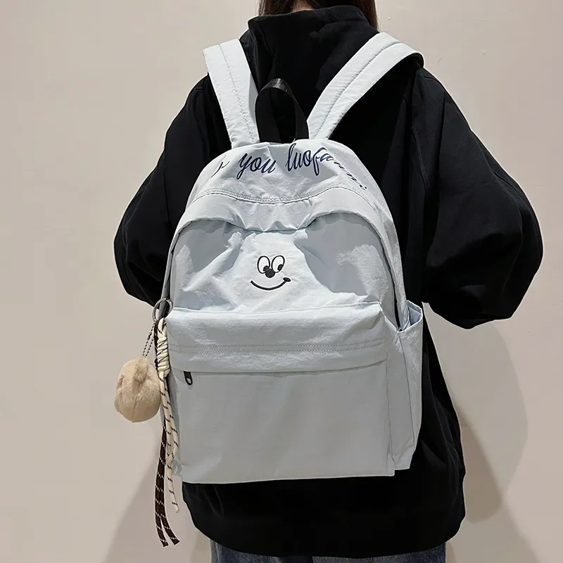 GOBLIN SHARKS 1759 Nylon Backpack Regular Unisex White/Blue/Brown/Black-10