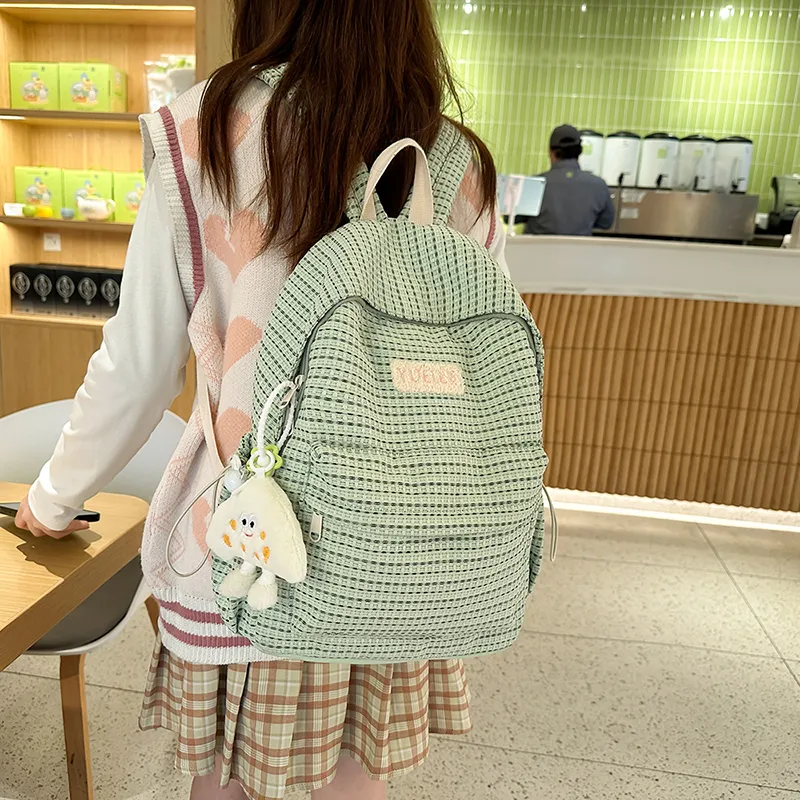 GOBLIN SHARKS 1759 Nylon Backpack Unisex White/Green/Gray/Black/Pink-13