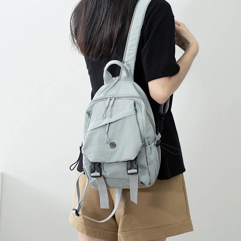 GOBLIN SHARKS 1759 Nylon Backpack Regular Unisex Gray/Black/Khaki/Green-1