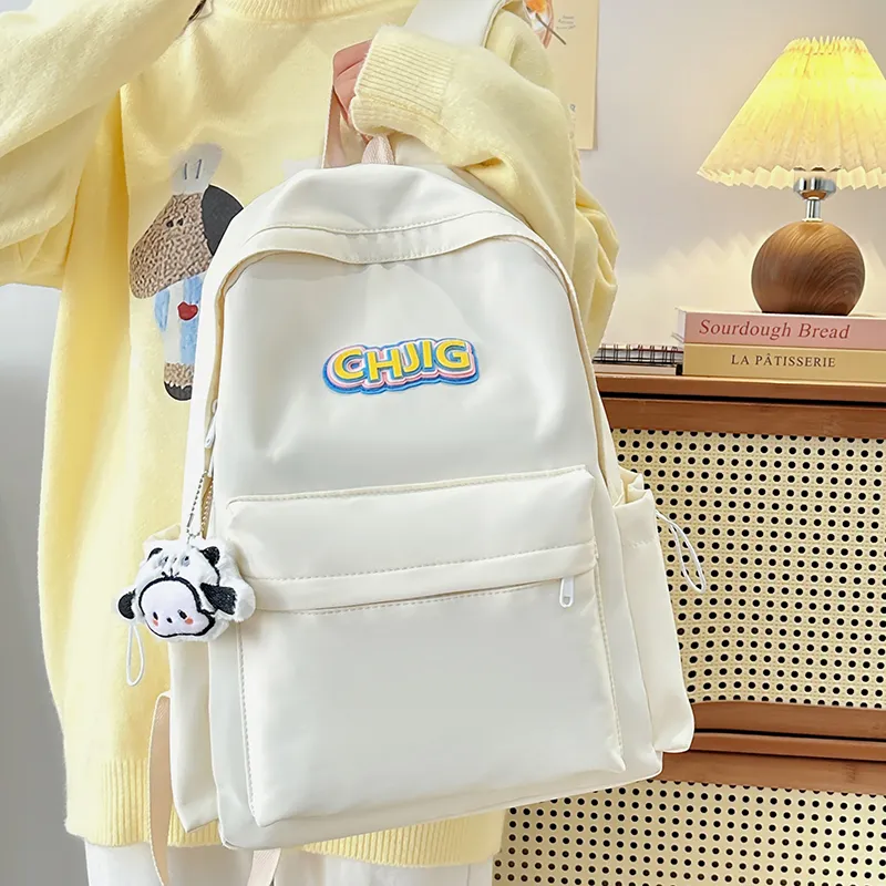 GOBLIN SHARKS 1759 Nylon Backpack Regular Unisex Black/White/Yellow/Pink/Blue-5