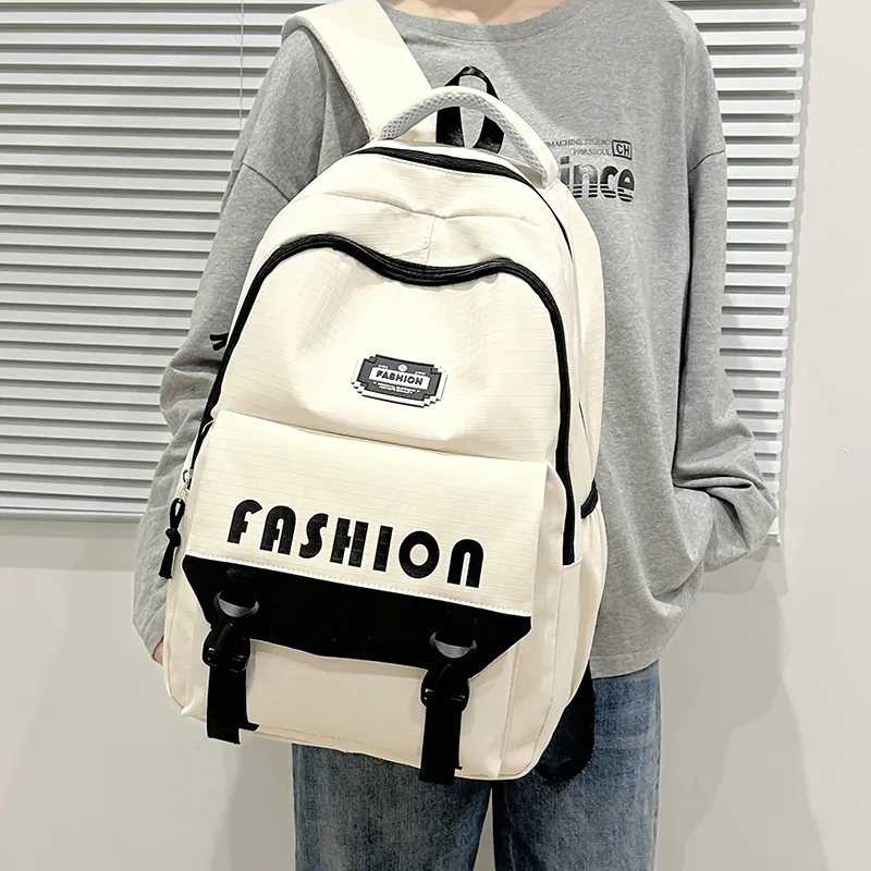 GOBLIN SHARKS 1759 Nylon Backpack Regular Unisex White/Red/Black/Gray/Brown-1