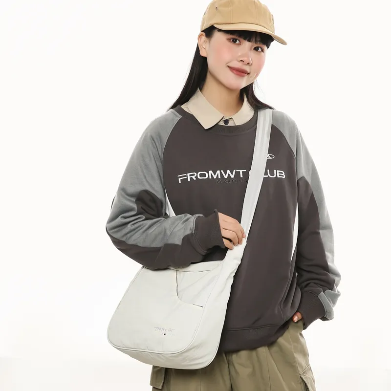 GOBLIN SHARKS 1759 Nylon Crossbody Bag Shoulder Bag Regular Unisex White/black/orange/green-5