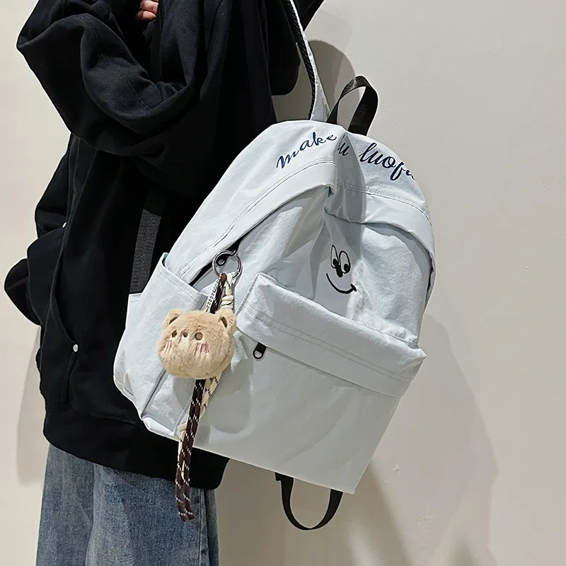 GOBLIN SHARKS 1759 Nylon Backpack Regular Unisex White/Blue/Brown/Black-8