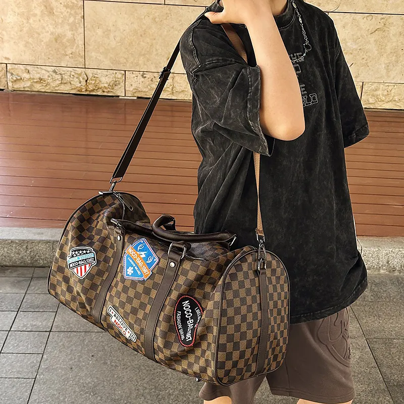 GOBLIN SHARKS 1759 PU Travel Bag Unisex Black/Brown-9
