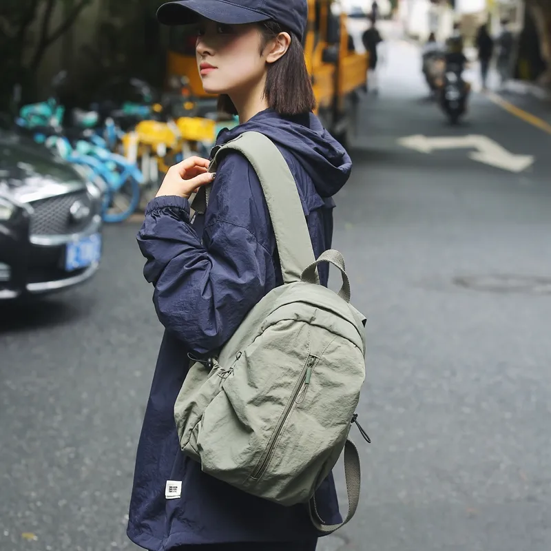 GOBLIN SHARKS 1759 Nylon Backpack Unisex Gray/Black/Khaki/Green-2