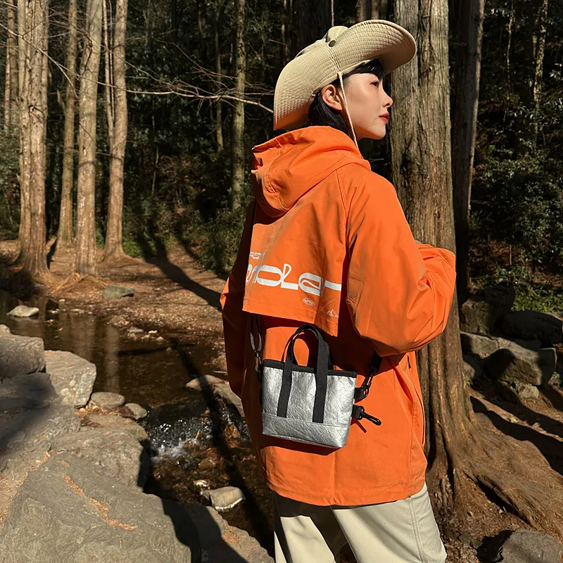 GOBLIN SHARKS 1759 DuPont Paper Shoulder Bag Regular Unisex Black/Silver/Orange/Khaki/Green-7