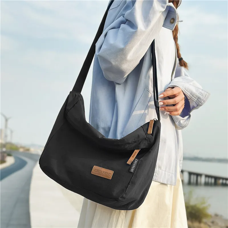 GOBLIN SHARKS 1759 Nylon Messenger Bag, Shoulder Bag, Crossbody Bag Regular Unisex Multicolor-23