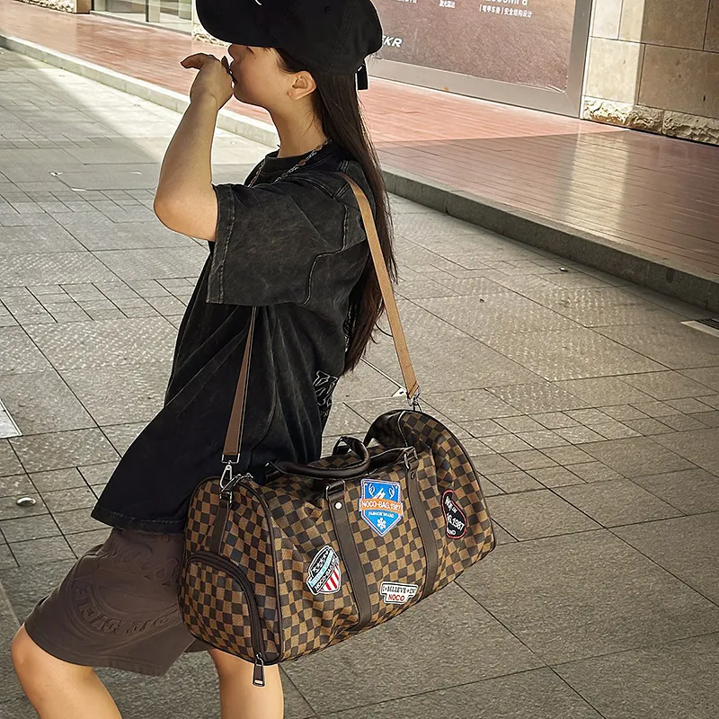 GOBLIN SHARKS 1759 PU Travel Bag Unisex Black/Brown-11