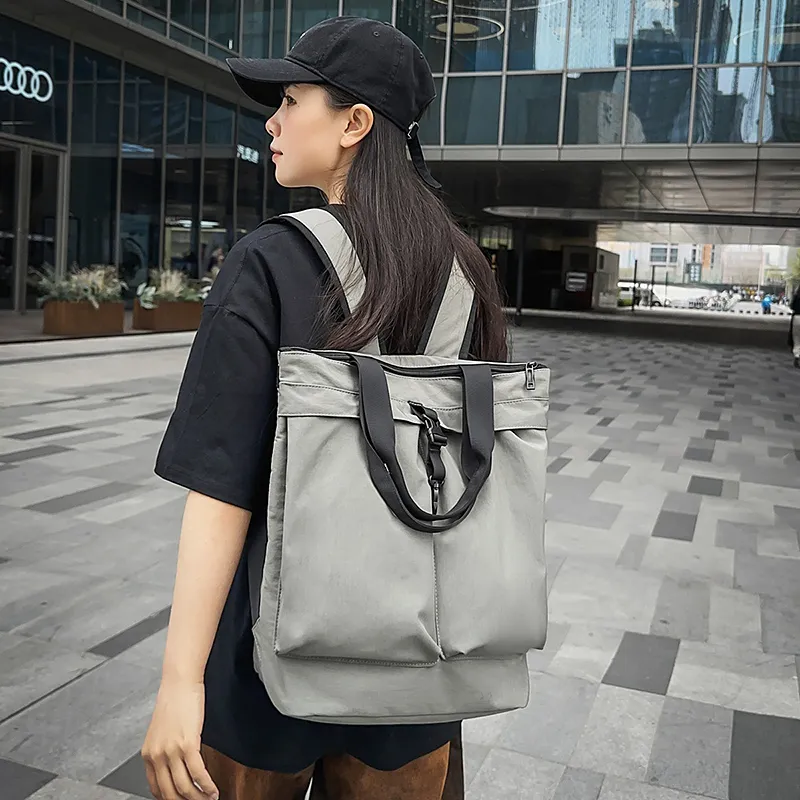 GOBLIN SHARKS 1759 Nylon Backpack Double Shoulder Bag Regular Unisex Multicolor-8
