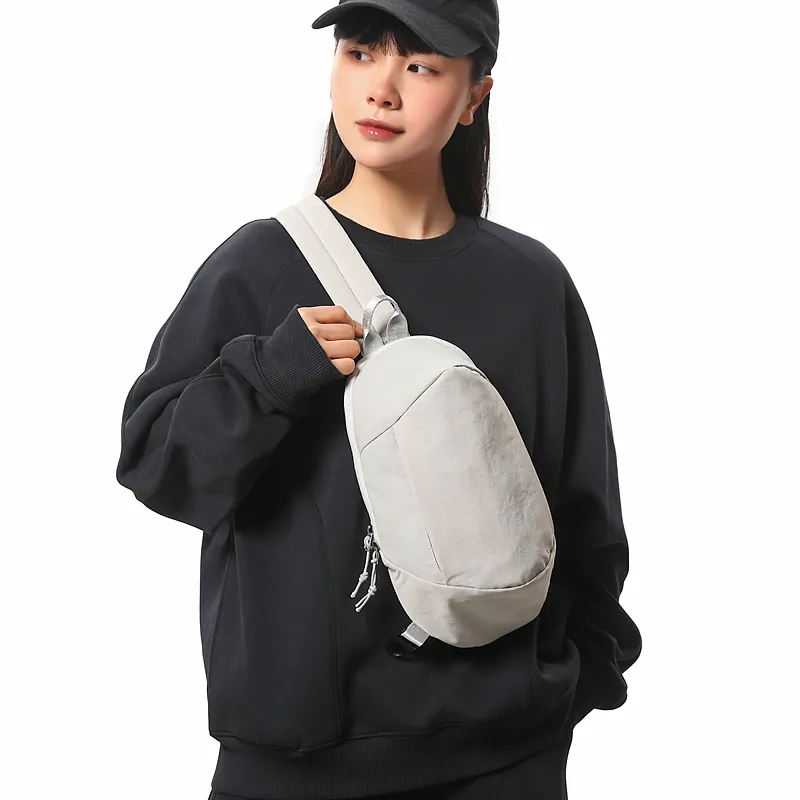 GOBLIN SHARKS 1759 Nylon Backpack Sling Bag Regular Unisex Grey/Black/Orange-3