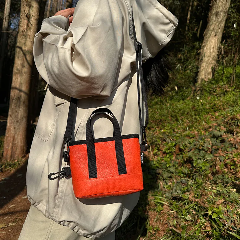 GOBLIN SHARKS 1759 DuPont Paper Shoulder Bag Regular Unisex Black/Silver/Orange/Khaki/Green-14