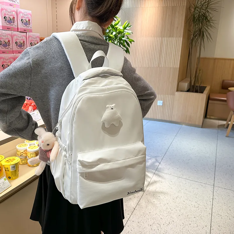 GOBLIN SHARKS 1759 Nylon Backpack Regular Unisex Khaki/Black/Red/White/Pink-14