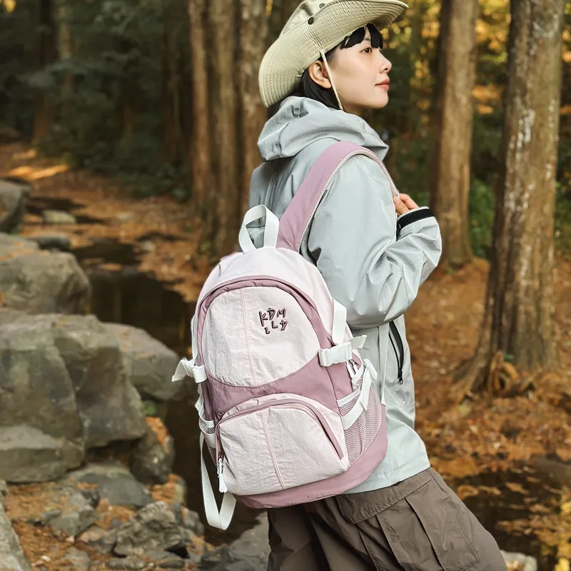 GOBLIN SHARKS 1759 Nylon Backpack Regular Unisex Gray/Black/Pink/Blue-19
