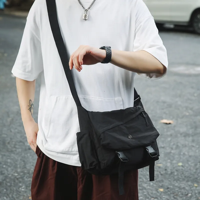 GOBLIN SHARKS 1759 Nylon Backpack Shoulder Bag Crossbody Bag Regular Unisex Gray/Black/Khaki/Green-9