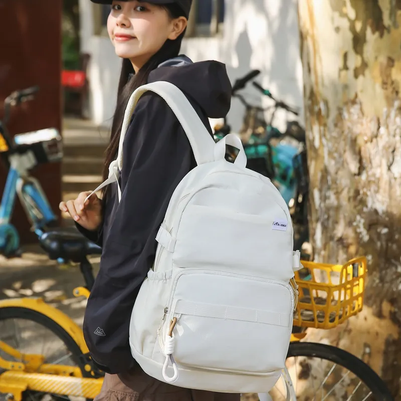GOBLIN SHARKS 1759 Nylon Backpack Unisex White/Black/Blue/Green/Red-3