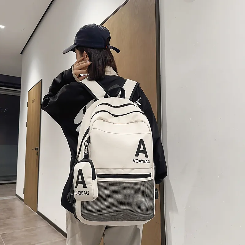 GOBLIN SHARKS 1759 Nylon Backpack Regular Unisex Black/White/Gray/Khaki-8