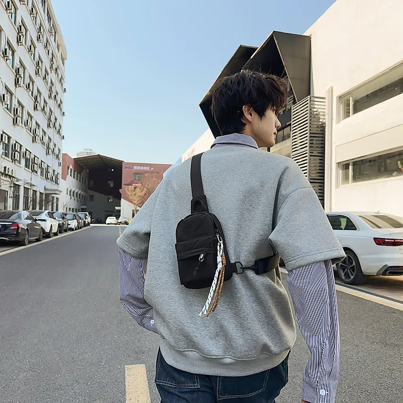 GOBLIN SHARKS 1759 Nylon Backpack, Sling Bag Regular Unisex White/Black/Blue/Green/Khaki-12