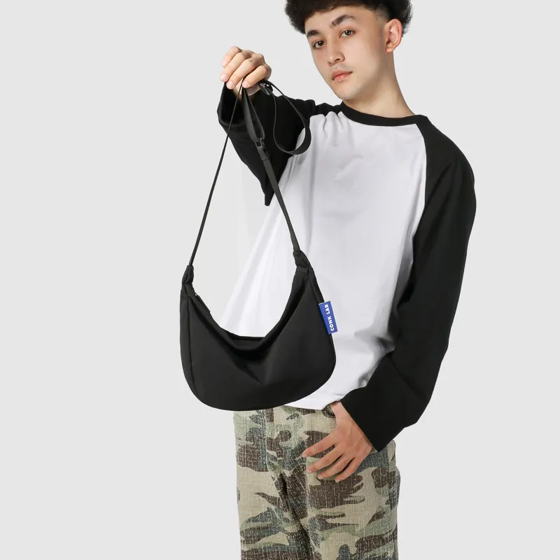 GOBLIN SHARKS 1759 Nylon Crossbody Bag Regular Unisex White/Black/Orange/Brown-12