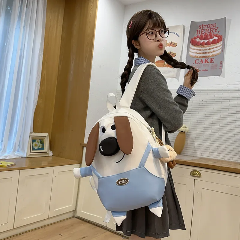 GOBLIN SHARKS 1759 Nylon Backpack Large Size Unisex Khaki/Black/White-13