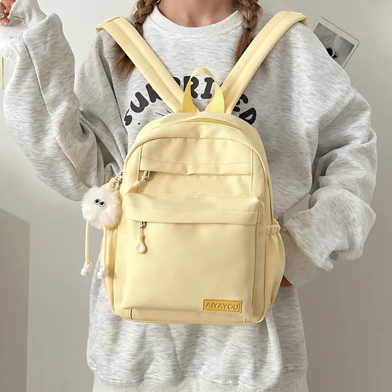 GOBLIN SHARKS 1759 Nylon Backpack Regular Unisex White/Black/Pink/Blue/Yellow/Green-28