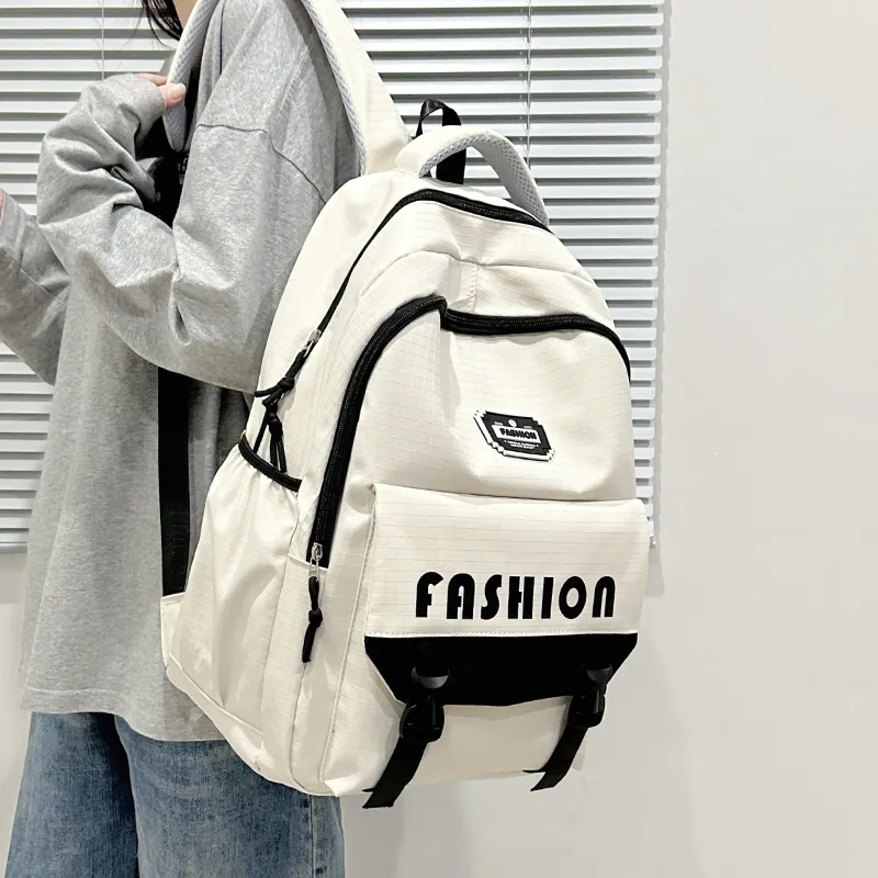 GOBLIN SHARKS 1759 Nylon Backpack Regular Unisex White/Red/Black/Gray/Brown-3