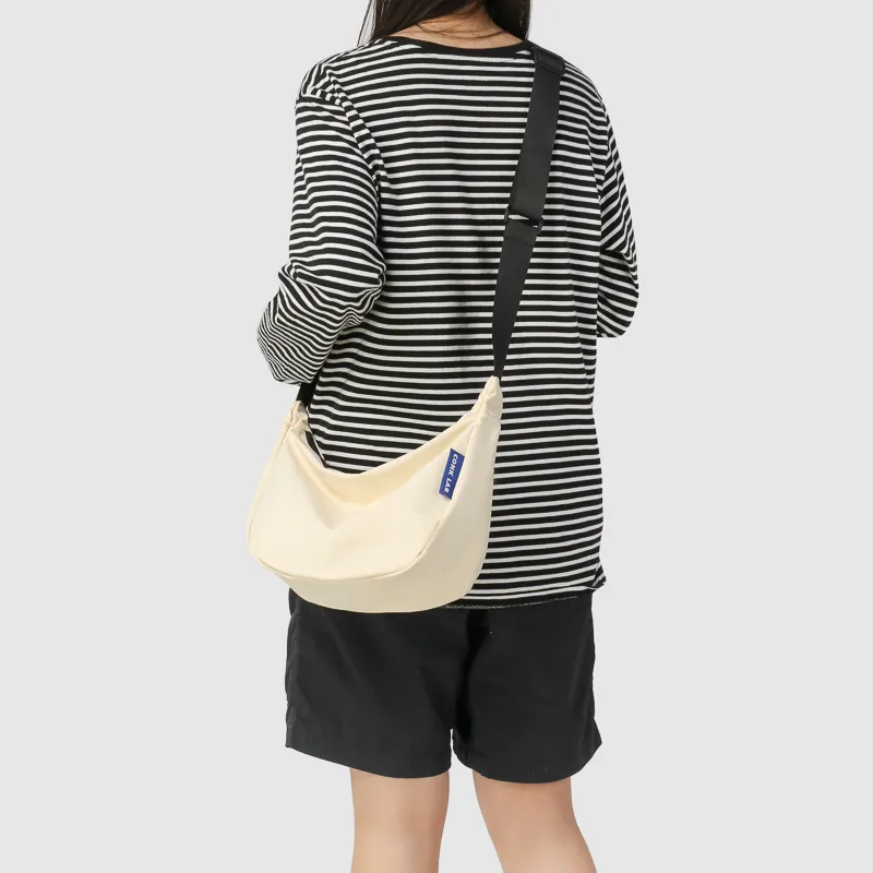 GOBLIN SHARKS 1759 Nylon Crossbody Bag Regular Unisex White/Black/Orange/Brown-3