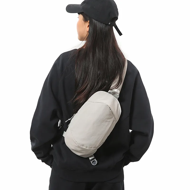 GOBLIN SHARKS 1759 Nylon Backpack Sling Bag Regular Unisex Grey/Black/Orange-1