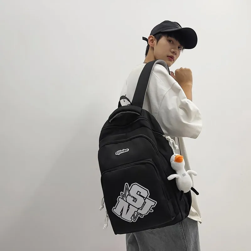 GOBLIN SHARKS 1759 Nylon Backpack Regular Unisex White Black Blue Pink Red-7