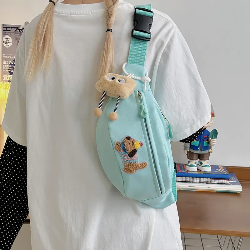 GOBLIN SHARKS 1759 Nylon Backpack, Sling Bag Regular Unisex White/Pink/Black/Yellow/Green-23
