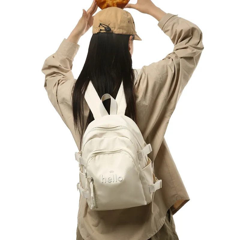 GOBLIN SHARKS 1759 Nylon Backpack Small Size Unisex White/Black/Blue/Green/Yellow-2