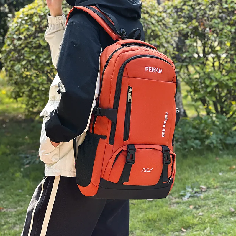 GOBLIN SHARKS 1759 Nylon Backpack Extra Large Unisex Black/Orange/Green/Gray/Blue-11