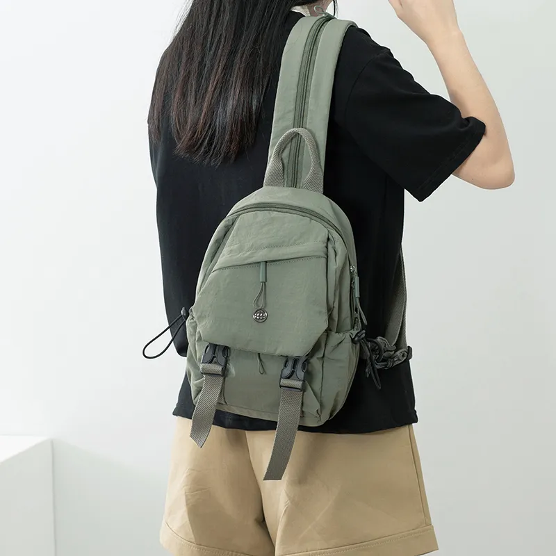 GOBLIN SHARKS 1759 Nylon Backpack Regular Unisex Gray/Black/Khaki/Green-17