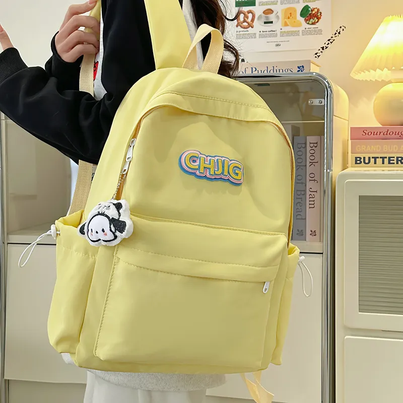 GOBLIN SHARKS 1759 Nylon Backpack Regular Unisex Black/White/Yellow/Pink/Blue-8