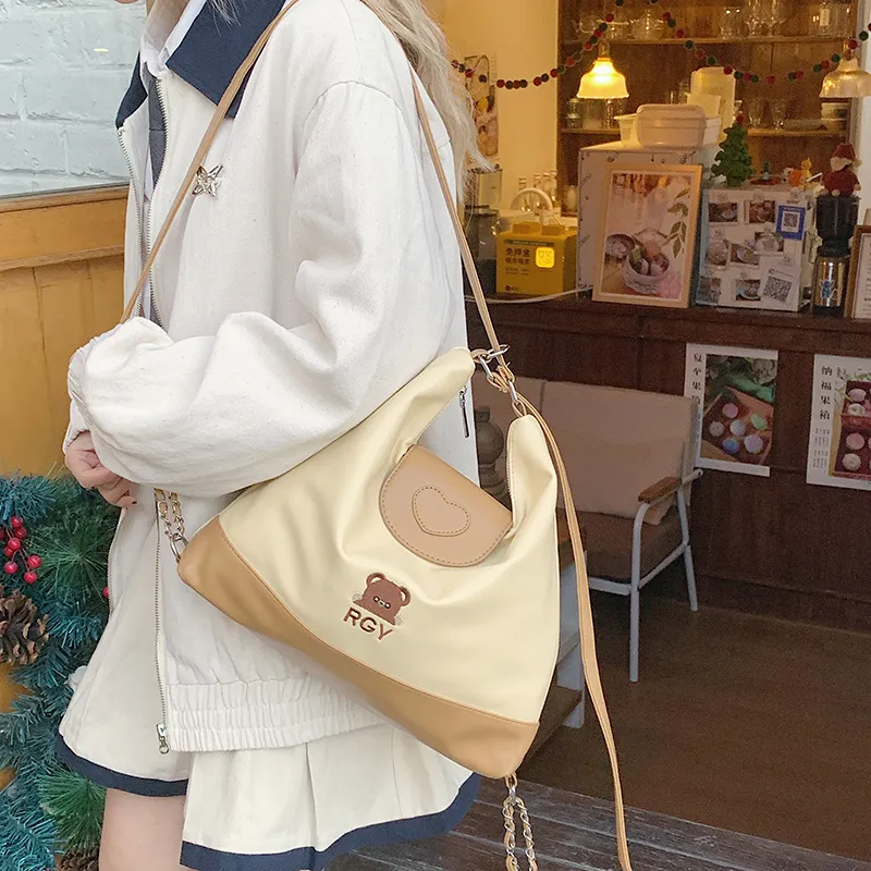 GOBLIN SHARKS 1759 PU Backpack Women's Khaki-3